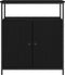 vidaXL - Dressoir - Zwart - Eiken - 70x30x80 - cm - Geengineerd - Hout