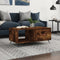 vidaXL - Salontafel - 90x50x40 - cm - bewerkt - hout - gerookt - eikenkleurig