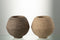J-Line bloempot - keramiek - taupe/bruin - medium - Ø 20.00 cm - 2 stuks