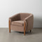 Leunstoel Natuurlijk Taupe Rubberwood Foam Weefsel 87 x 80 x 81 cm