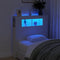 Hoofdeinde met LED 100x18,5x103,5 cm bewerkt hout