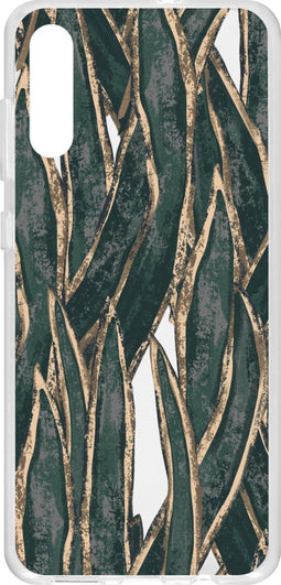 Hoesje Geschikt voor Samsung Galaxy A70 Hoesje Siliconen - Design Backcover siliconen - Meerkleurig / Wild Leaves