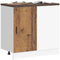vidaXL - Keuken - onderkast - Porto - bewerkt - hout - oud - houtkleurig