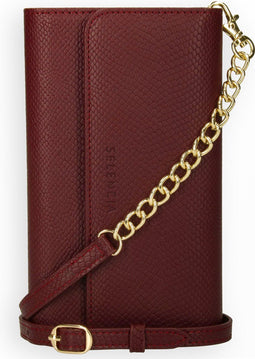 Selencia Hoesje Geschikt voor Samsung Galaxy S21 Plus Hoesje Met Pasjeshouder - Selencia Tierra Uitneembare Slang Clutch - Rood