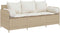 vidaXL - Tuinbank - 3-zits - met - kussens - poly - rattan - beige