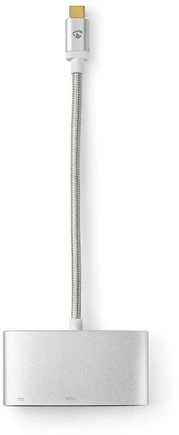 Nedis CCTB64765AL02 - USB-C naar HDMI Kabel - 20cm - Zilver