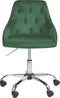 PARRISH - Bureaustoel - Smaragdgroen - Fluweel