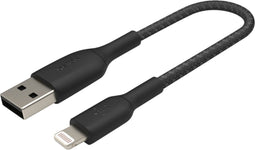 Belkin Braided - Lightning naar USB kabel - 15cm - zwart