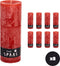 SPAAS - Rustieke geurloze Cilinderkaars hoogte 13cm, ± 95 uur - Rood - Cilinderkaars