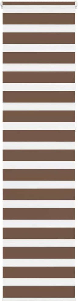 vidaXL - Zebra - rolgordijn - 55x230 - cm - stofbreedte - 50,9 - cm - polyester - bruin