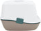 vidaXL - Kattenbak - met - deksel - 58,5x39,5x43 - cm - polypropeen - wit - en - bruin