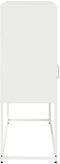 vidaXL - Dressoir - 100,5x39x107 - cm - koudgewalst - staal - wit