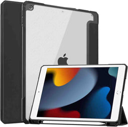 imoshion Tablet Hoes - Geschikt voor iPad 9e generatie (2021) 10.2 inch / 8e generatie (2020) 10.2 inch / 7e generatie (2019) 10.2 inch - Trifold Hardcase Bookcase - Zwart