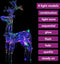 vidaXL - Kerstversiering - rendier - 90 - LED's - 60x16x100 - cm - acryl