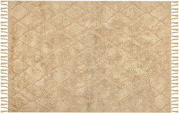 SANLIURFA - Laagpolig vloerkleed - Zandbeige - 140 x 200 cm - Katoen