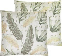 RHAPIS - Sierkussen set van 2 - Beige - 45 x 45 cm - Polyester