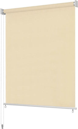 vidaXL - Rolgordijn - voor - buiten - 160x230 - cm - crème