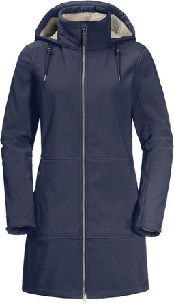 Jack Wolfskin WINDY VALLEY COAT - Outdoorjas Dames - TEXASHIELD PRO SOFTSHELL - night blue