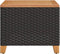 vidaXL Tuintafel 45x45x37 cm poly rattan en acaciahout zwart