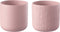 J-Line bloempot Gen - keramiek - roze - medium - 2 stuks - Ø 15 cm