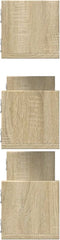 vidaXL - Wandschappen - 3 - st - 80x18x18 - cm - bewerkt - hout - sonoma - eikenkleurig