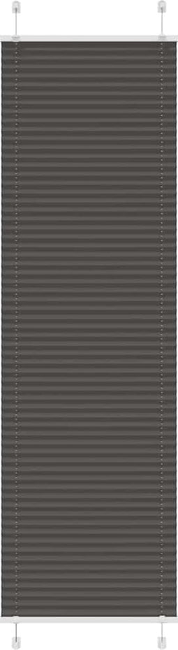 vidaXL - Plissé - rolgordijn - 55x200 - cm - stofbreedte - 54,4 - cm - polyester - zwart