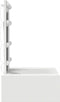 vidaXL - Wandkaptafel - met - LED-verlichting - - - Wit