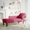 vidaXL - Chaise - longue - met - kussen - en - rechterarmleuning - fluweel - wijnrood