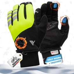 MIVELO heren fiets handschoenen winter - thermo fleece - waterdicht en winddicht - touchscreen