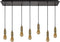 Atmooz - Hanglamp Flo - Industrieel - Woonkamer / Slaapkamer / Eetkamer - Plafondlamp - Goud Brons en Zwart - Hoogte 110cm - Metaal