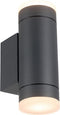 Led's Light AllWeather Dubbele Buitenlamp Quinton - Wandlamp - Up & Down lichteffect - Mat Antraciet - IP44 - 177 x 65 x 102 mm