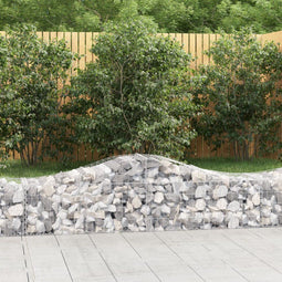 vidaXL - Schanskorven - 10 - st - gewelfd - 200x50x40/60 - cm - gegalvaniseerd - ijzer