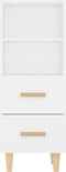 vidaXL - Dressoir - 34,5x34x90 - cm - bewerkt - hout - wit