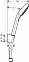 Hansgrohe Croma Select E Vario - Badset - Handdouche 11 cm - Wit/Chroom