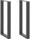 vidaXL - Salontafelpoten - 2 - st - U-vormig - 28x(72-73) - cm - staal - antraciet