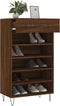 vidaXL - Schoenenkast - 60x35x105 - cm - bewerkt - hout - bruin - eikenkleur
