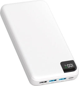 Strex Powerbank - 27000 mAh - 22.5W Snellader - USB-A/USB-C - LED Indicatie - Wit