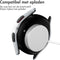 imoshion Screenprotector - Geschikt voor Samsung Galaxy Watch 4 44mm - Full Cover Hard Case / Beschermend Hoesje - Zilver