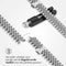 Selencia Jubilee stalen bandje - Geschikt voor Apple Watch 1, 2, 3, 4, 5, 6, 7, 8, 9, 10, SE, Ultra (2) - 44/45/46/49 mm - Zilver - One Size