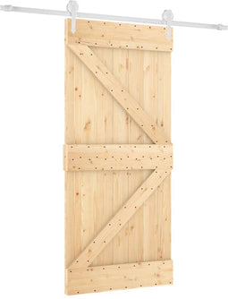 vidaXL - Schuifdeur - met - beslag - 95x210 - cm - massief - grenenhout