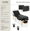 tectake® 3-Zones Massagetafel Somwang - Opvouwbare Behandelbank - 7,5cm Matras - Zwart