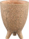 PTMD Binky Ronde Bloempot - H21 x Ø17 cm - Cement - Goud