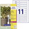 Avery-Zweckform T3007-10 Labels met lus 160 x 17 mm Polyester Wit 110 stuk(s) Niet hechtend Laser (kleur), Laser (zwart