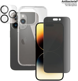 PanzerGlass - iPhone 14 Pro - 3-in-1 Beschermingspakket met Privacy Glass en Camera Protector (1 pack)
