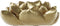Decoratieve figuren DKD Home Decor Bloem Gouden Hars (18 x 18,5 x 7,2 cm)