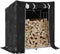 vidaXL - Haardhoutrek - met - regenhoes - 101x61x110,5 - cm - gegalvaniseerd - staal