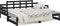 vidaXL - Slaapbank - uitschuifbaar - massief - grenenhout - zwart - 2x(80x200) - cm