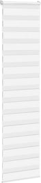 vidaXL - Zebra - rolgordijn - 60x200 - cm - stofbreedte - 55,9 - cm - polyester - wit