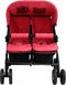vidaXL - Tweelingkinderwagen - staal - rood