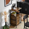SoBuy FKW111-PF - Keukentrolley - 3 Laden 3 Planken - Bruin 53x37x89 cm